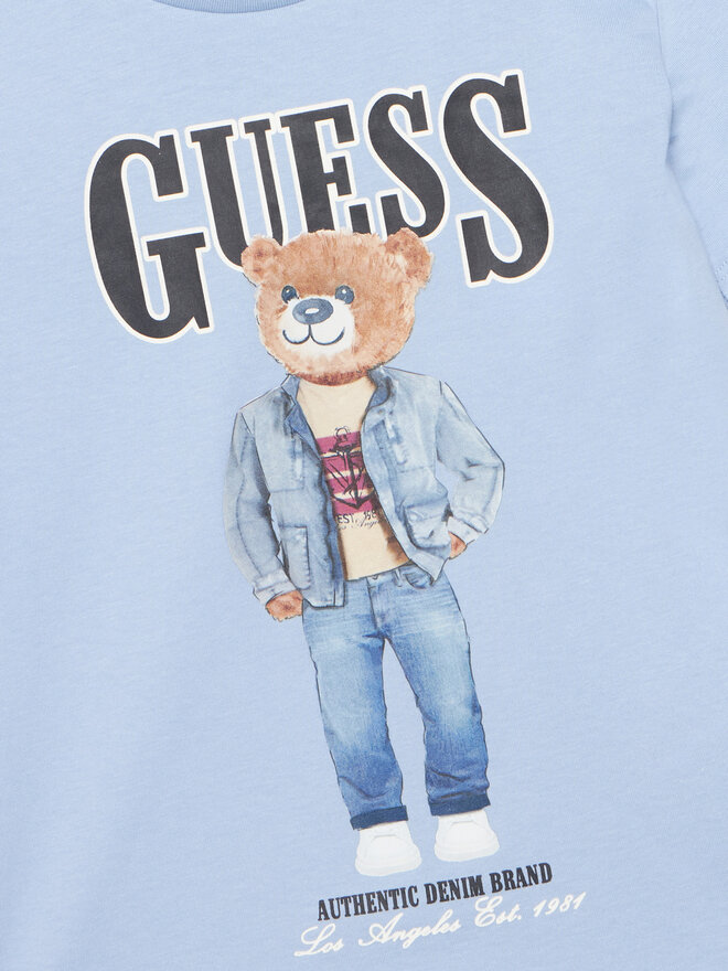 Guess Guess Футболка L6RI11 K8HM4 Блакитний Regular Fit