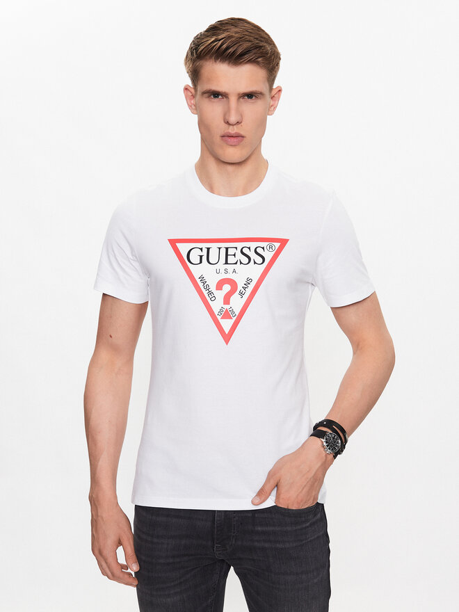 Guess Guess Marškinėliai M2YI71 I3Z14 Balta Slim Fit