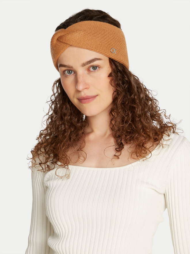 Calvin Klein Textilná čelenka Calvin Klein K60K612591 Hnedá