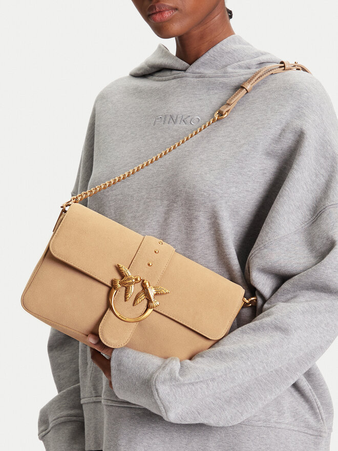 PINKO Kabelka PINKO Love One Classic Slouchy Fl PE 25 PLTT 104524 A2CC Béžová