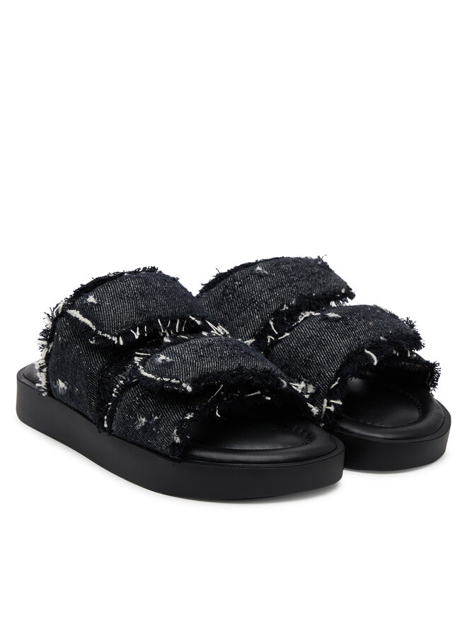 Inuikii Παντόφλες Inuikii Classic Jeans Velcro 70104-143 Μαύρο