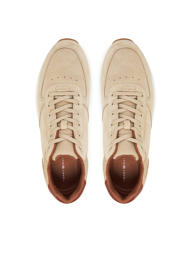 Tommy Hilfiger Sneakersy Tommy Hilfiger Premium Suede Hybrid FM0FM05690 Béžová