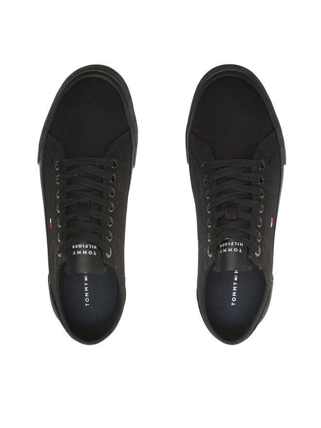 Tommy Hilfiger Sneakers aus Stoff Tommy Hilfiger Core Corporate Vulc Canvas FM0FM04560 Schwarz