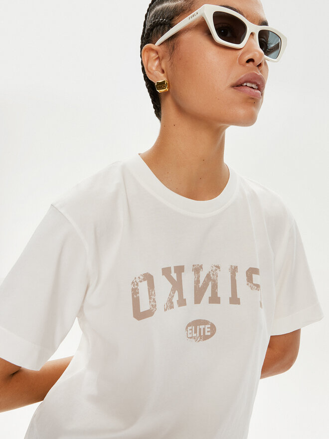 PINKO PINKO Camiseta Tiramisu 104269 Blanco Reglan Fit
