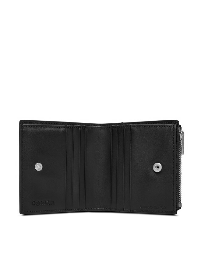 Calvin Klein Veľká pánska peňaženka Calvin Klein Jeans Hardware Compact Zip Walle LV04G1078G Čierna