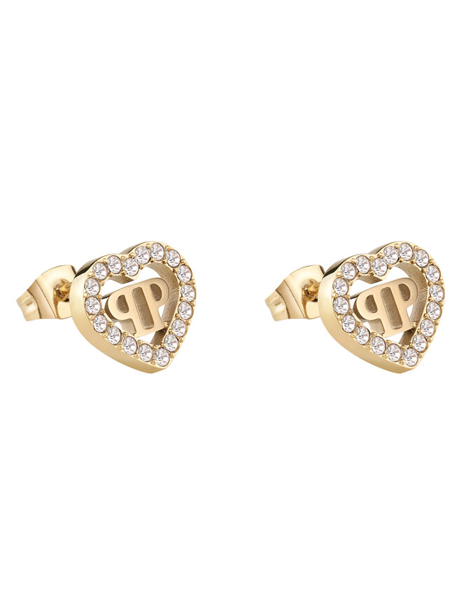 PHILIPP PLEIN Kolczyki PHILIPP PLEIN Plein Rocked Heart PJZEA02EU Złoty