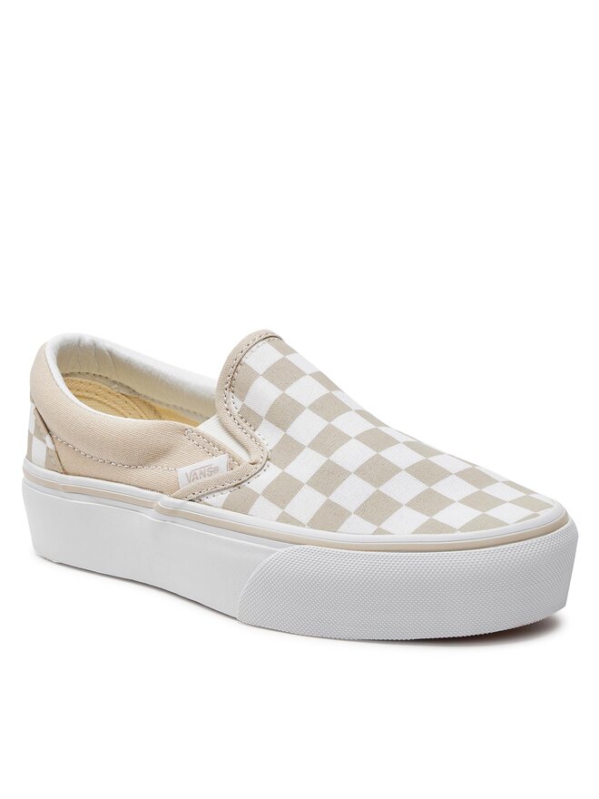 Vans checkered platform shoes 2025