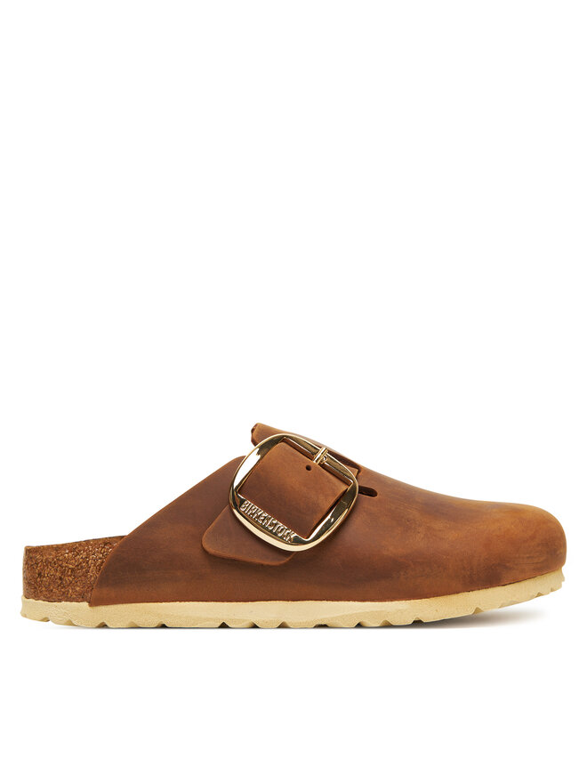 Birkenstock Pantoletten Birkenstock Boston Big Buckle Hex 1030446 Braun