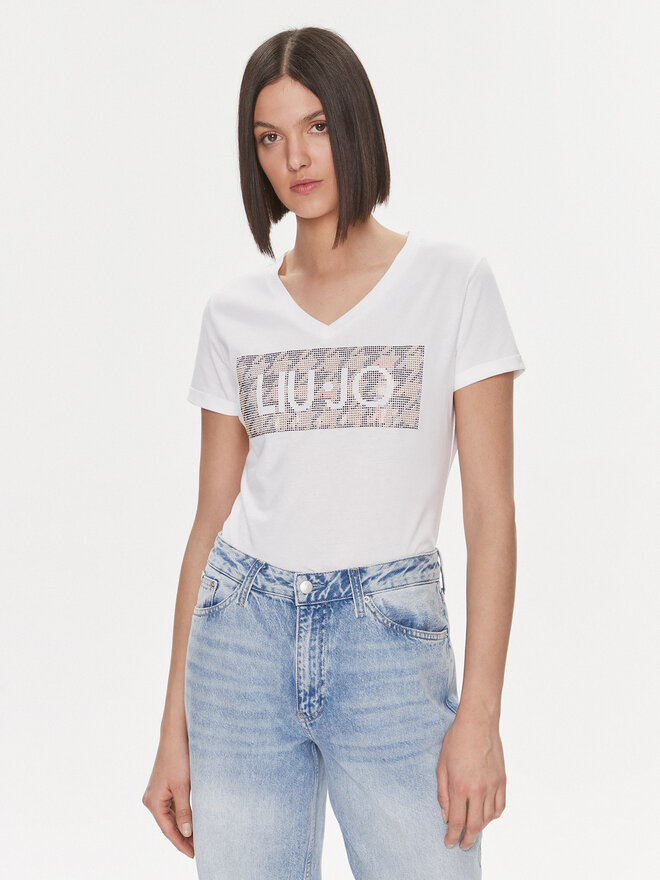 Liu Jo Liu Jo Camiseta MF3338 JS923 Blanco Regular Fit