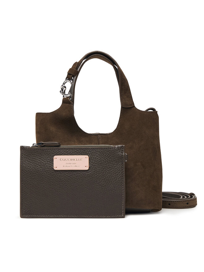 Coccinelle Handtasche Coccinelle THE Coccinelle C-Easy Suede E1 THE 58 01 01 Khakifarben
