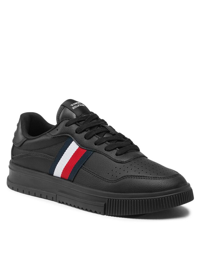 Sneakers Tommy Hilfiger Supercup Leather Stripes FM0FM04824 Schwarz eschuhe