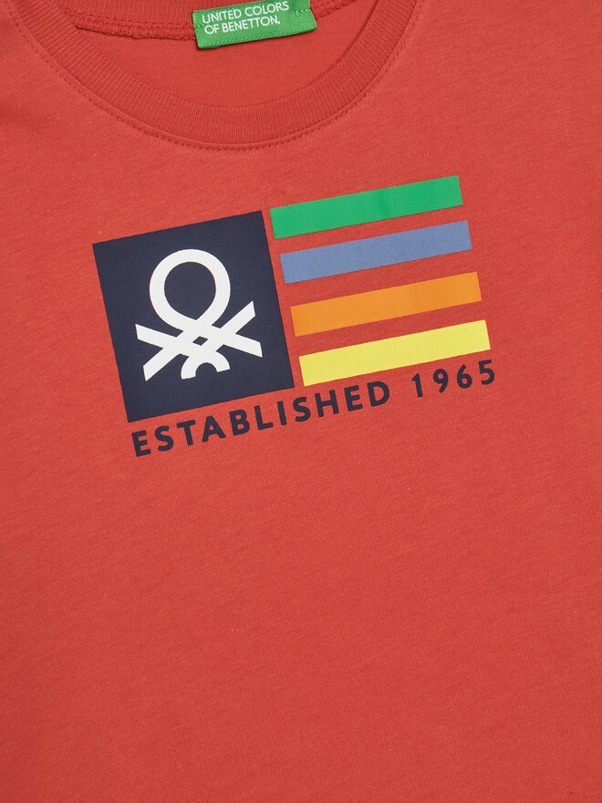 United Colors Of Benetton United Colors Of Benetton Camiseta 3I1XG10HT Rojo Regular Fit