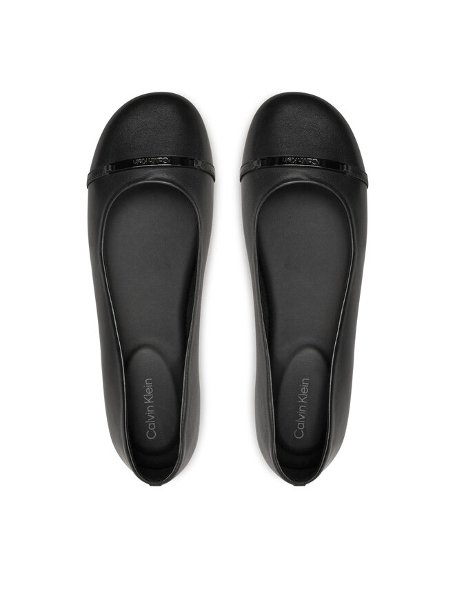 Calvin Klein Balerini Calvin Klein Ballerina W/M Bar Lth HW0HW02145 Negru