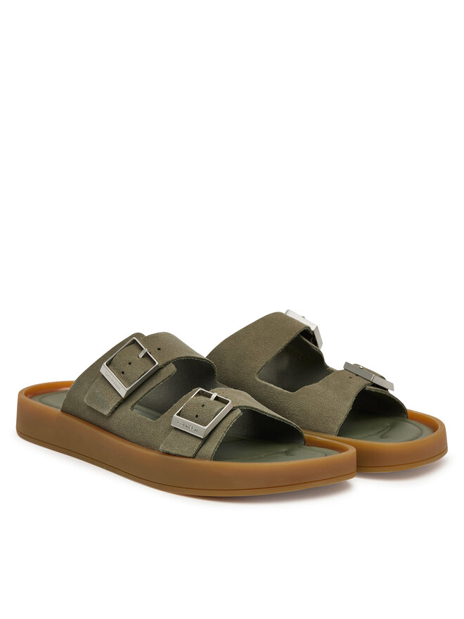 Calvin Klein Pantoletten Calvin Klein Ergon Double Bar Sandal Su HM0HM02094 Grün