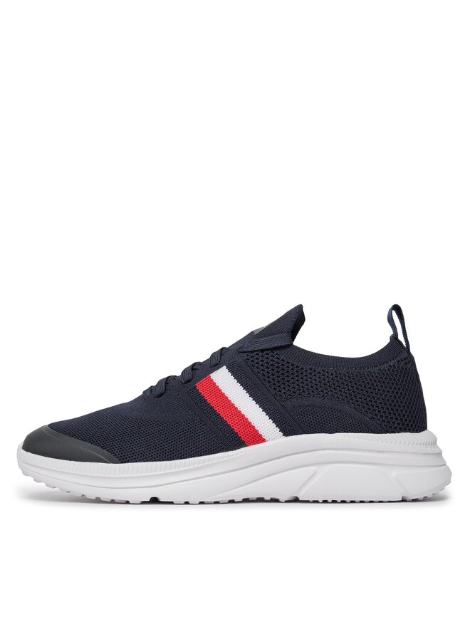 Tommy Hilfiger Сникърси Tommy Hilfiger Modern Runner Knit Stripes Ess FM0FM04798 Тъмносин