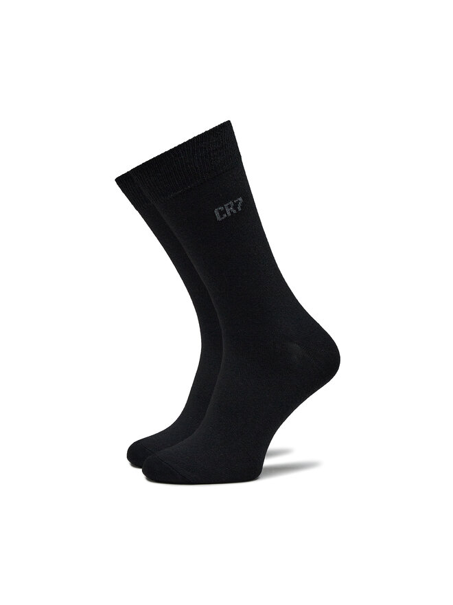 Cristiano Ronaldo CR7 7 pares de calcetines altos para hombre Cristiano Ronaldo CR7 8190-80-9000 Negro