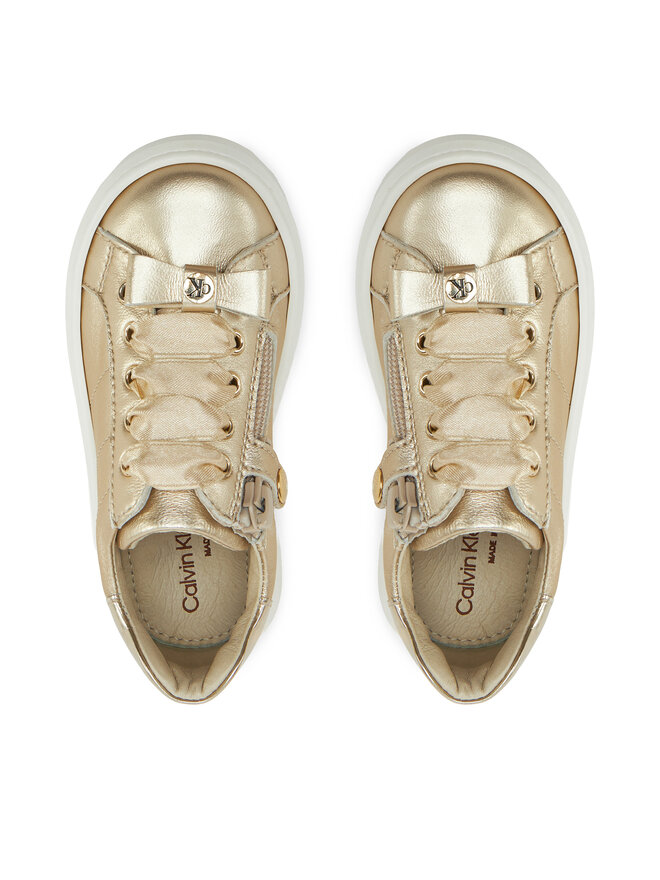 Calvin Klein Jeans Półbuty Calvin Klein Jeans Sneaker Bassa Allacciata V1A9-83044-0220 Złoty