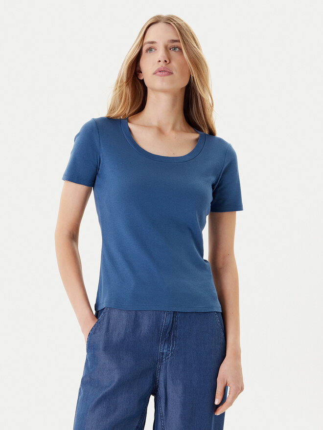 United Colors Of Benetton United Colors Of Benetton Marškinėliai 3GA2D1066 Tamsiai mėlyna Slim Fit