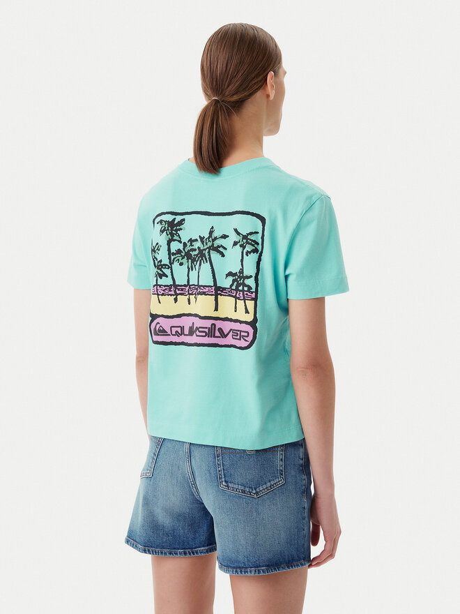Quiksilver Quiksilver Camiseta EQWZT03181 Turquesa Relaxed Fit