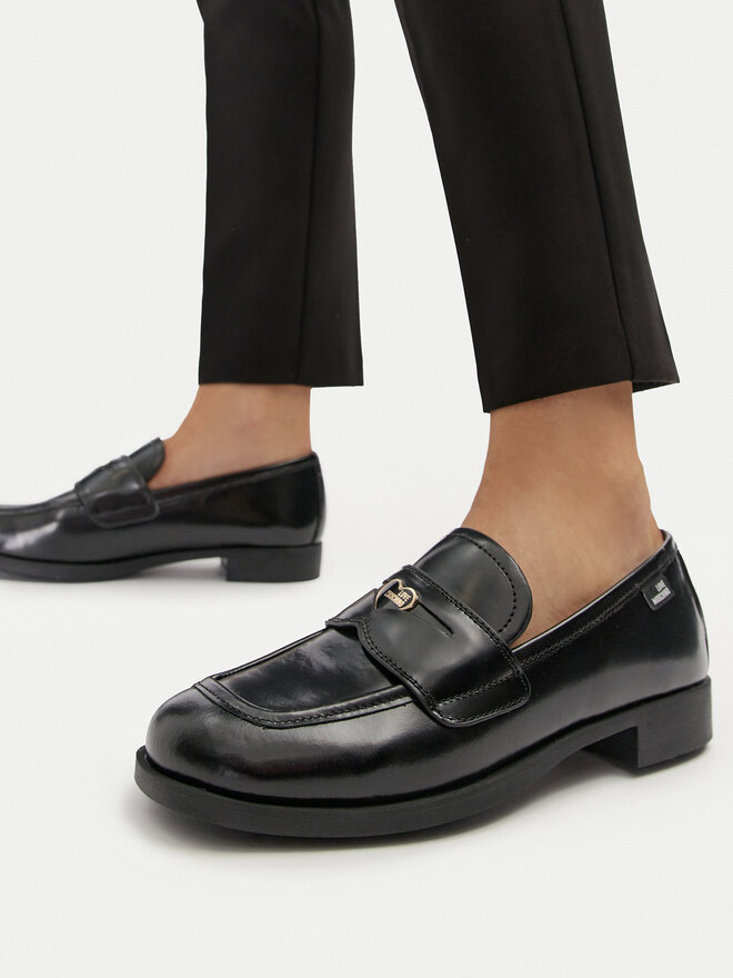 LOVE MOSCHINO Loaferice LOVE MOSCHINO JA10172G1LJD0000 Crna
