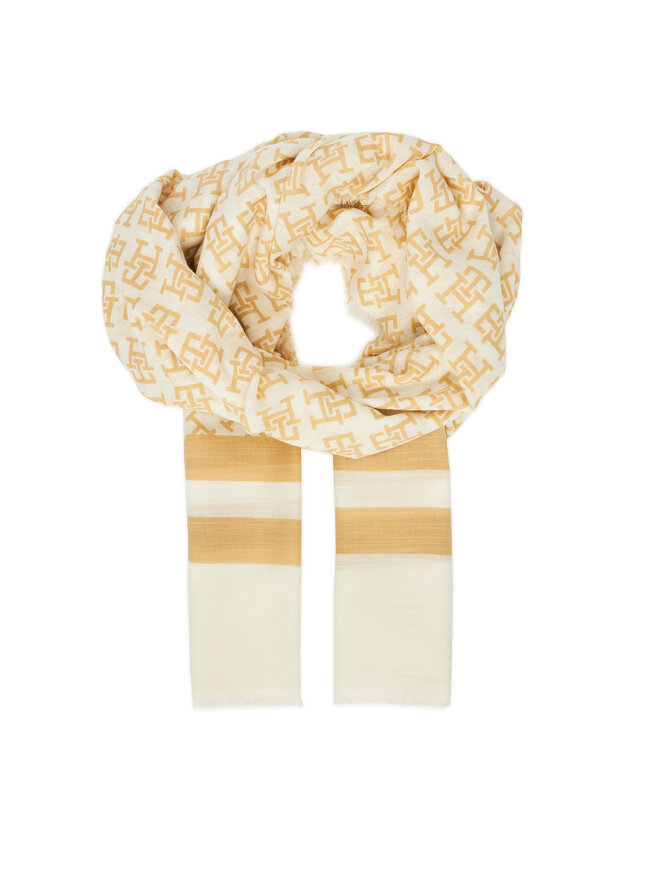 Tommy Hilfiger Šál Tommy Hilfiger Beach Summer Mono Scarf AW0AW16030 Béžová