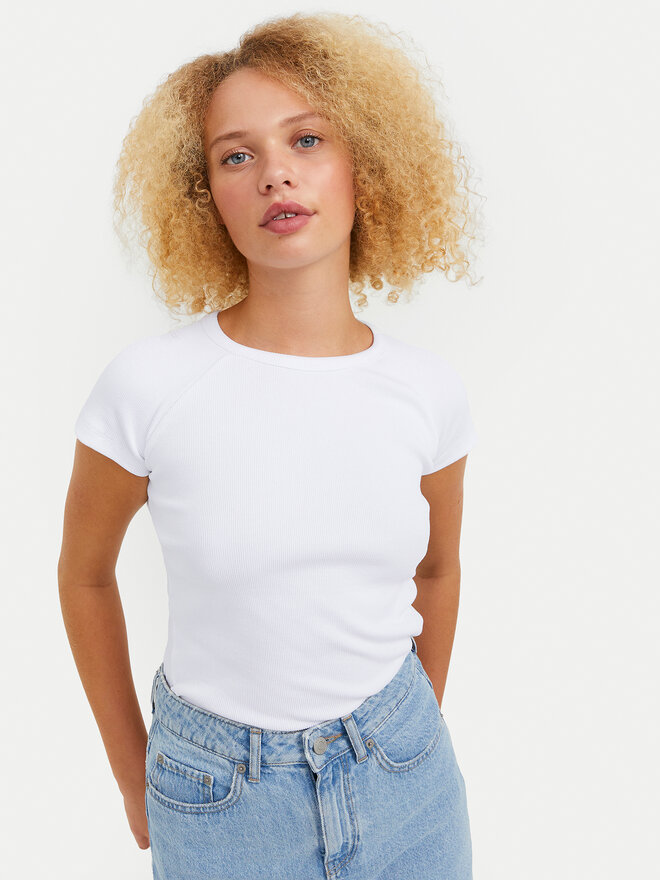 JJXX JJXX Póló Friend 12241611 Fehér Slim Fit