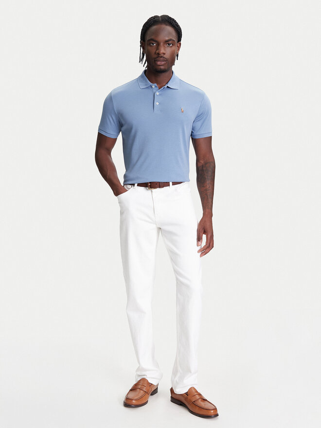 Polo Ralph Lauren Polo Ralph Lauren Поло 710704319169 Голубий Custom Slim Fit