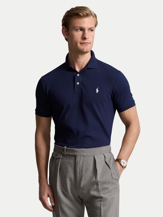 Polo Ralph Lauren Polo Ralph Lauren Поло 710941439003 Cиній Custom Slim Fit
