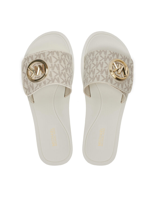 MICHAEL Michael Kors Шльопанці MICHAEL Michael Kors Mk Charm Slide 40R4MKFA1B Écru