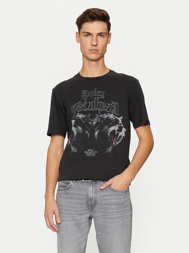 REPLAY REPLAY Camiseta M6957 .000.23608P Negro Regular Fit