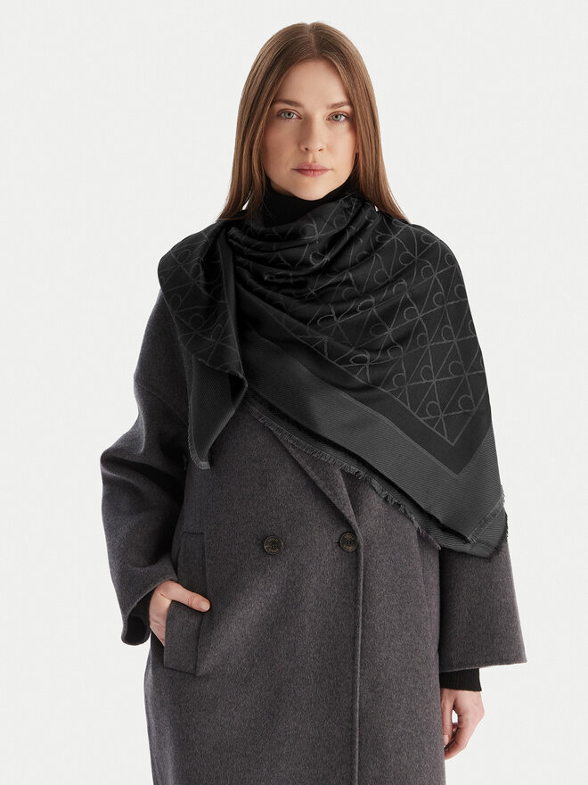 Calvin Klein Хустка Calvin Klein Emblem Aop Tonal LV04D8063G Чорний