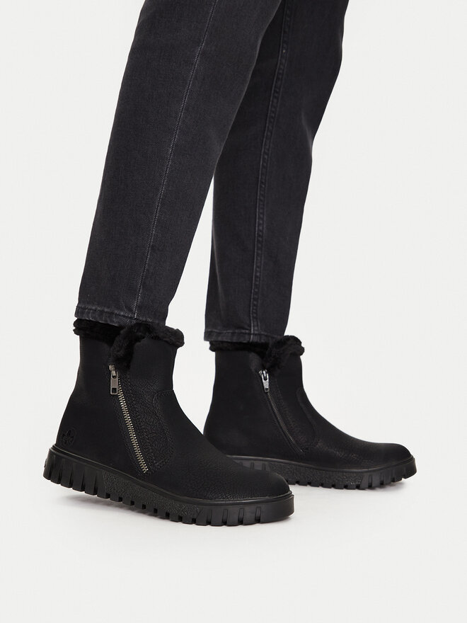 Rieker Botine Rieker Y3481-00 Negru