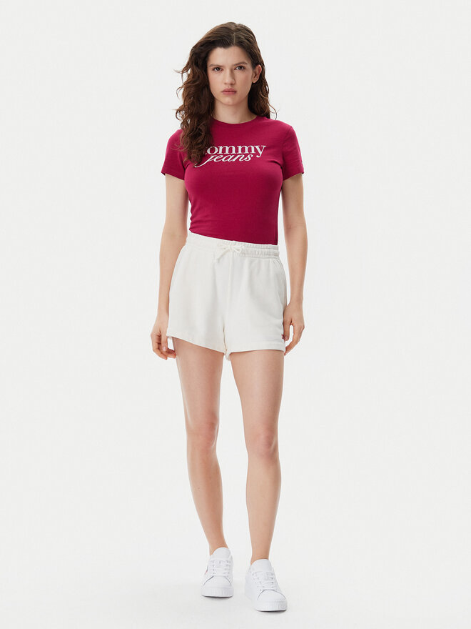 Tommy Jeans Tommy Jeans Camiseta Essential DW0DW19447 Rosa Slim Fit