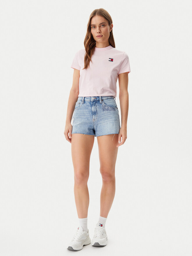 Tommy Jeans Tommy Jeans Póló DW0DW20153 Rózsaszín Regular Fit