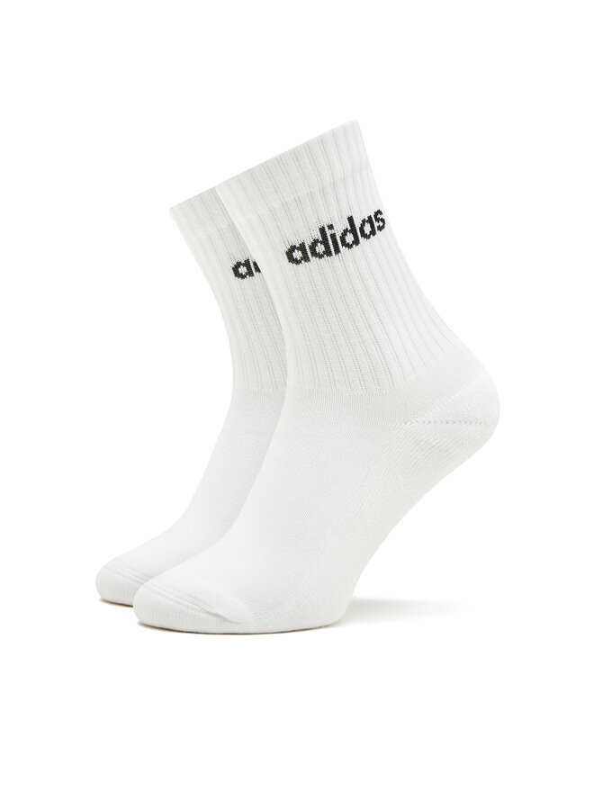 adidas Klasické ponožky Unisex adidas Linear Crew Cushioned Socks 3 Pairs HT3455 Bílá