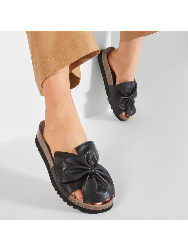 Scholl Bowy Sandali Slide Donna - In Pelle Con Soletta Antibatterica - Foto 10