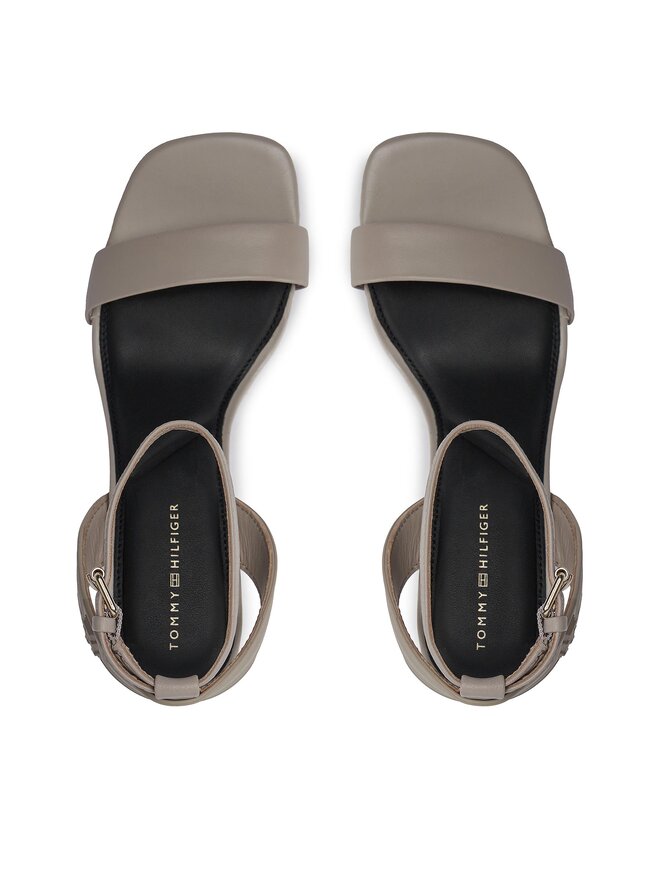 Tommy Hilfiger Sandalias Tommy Hilfiger Sporty Leather High Heel Sandal FW0FW07795 Beis