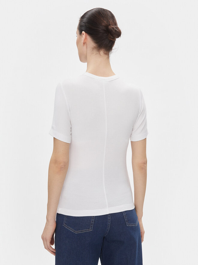 Calvin Klein Calvin Klein T-Shirt Modal Rib Ss Tee K20K206404 Λευκό Slim Fit