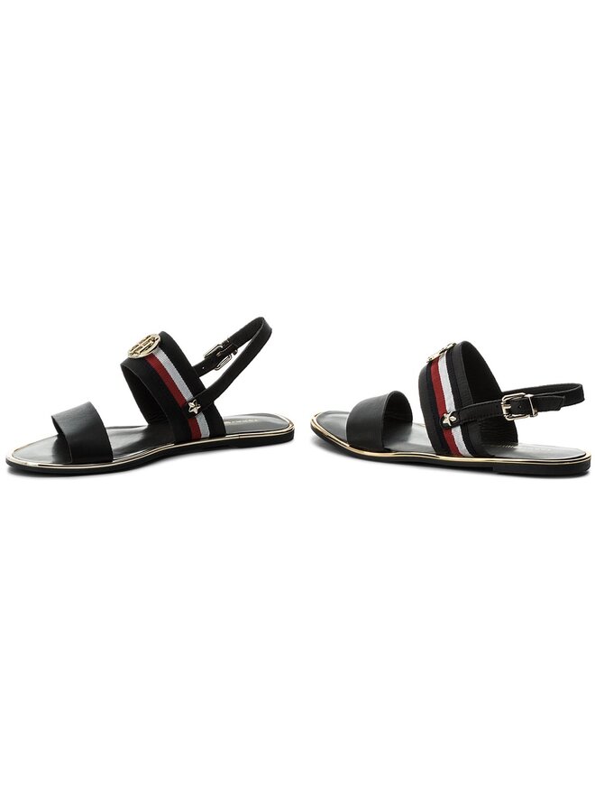 Basut s Tommy Hilfiger Corporate Ribbon Flat Sandal FW0FW02811 Tamsiai m lyna eavalyne.lt