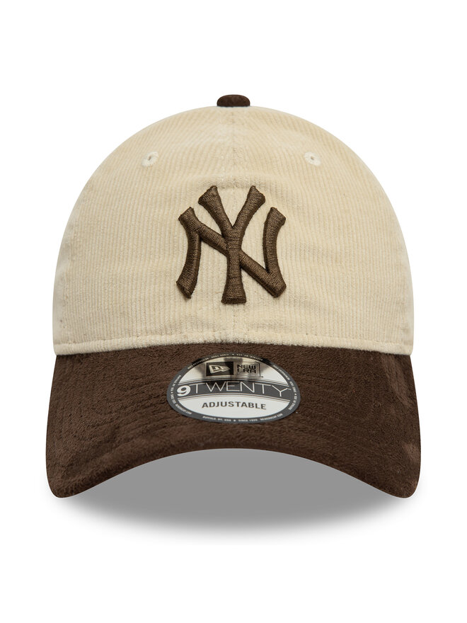 New Era Шапка с козирка New Era New York Yankees Mlb Premium Cord 9Twenty 60595308 Бежов