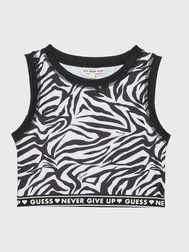 Guess Guess Τοπ J3RI02 MC01P Μαύρο Slim Fit