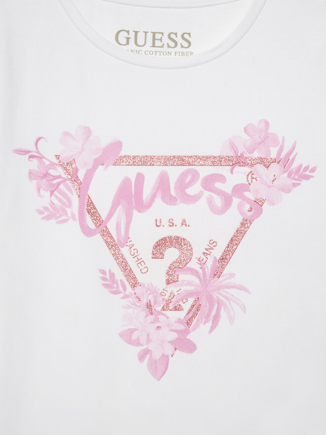 Guess Guess Marškinėliai K5GI14K6YW4 Balta Regular Fit