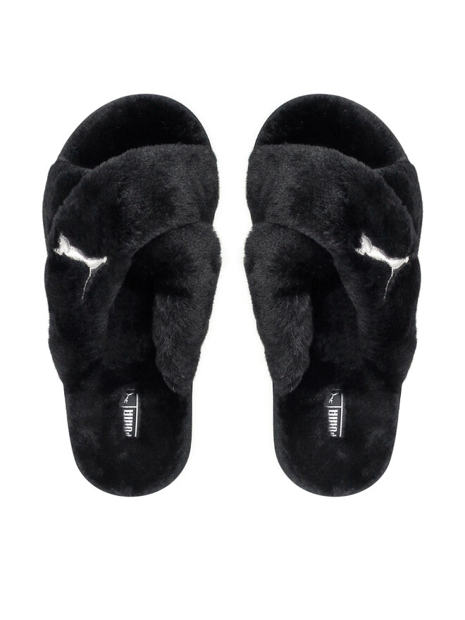 Hausschuhe Puma Fluff X Strap 384936 01 Schwarz eschuhe.at