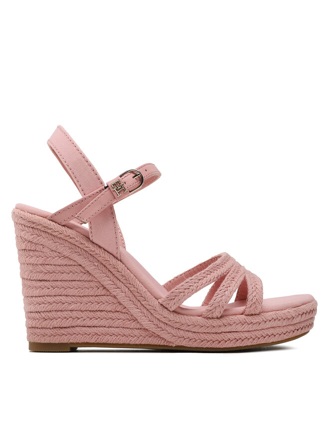 Tommy Hilfiger Espadrilles Tommy Hilfiger Essential Wedge Sandal FW0FW07159 Rózsaszín