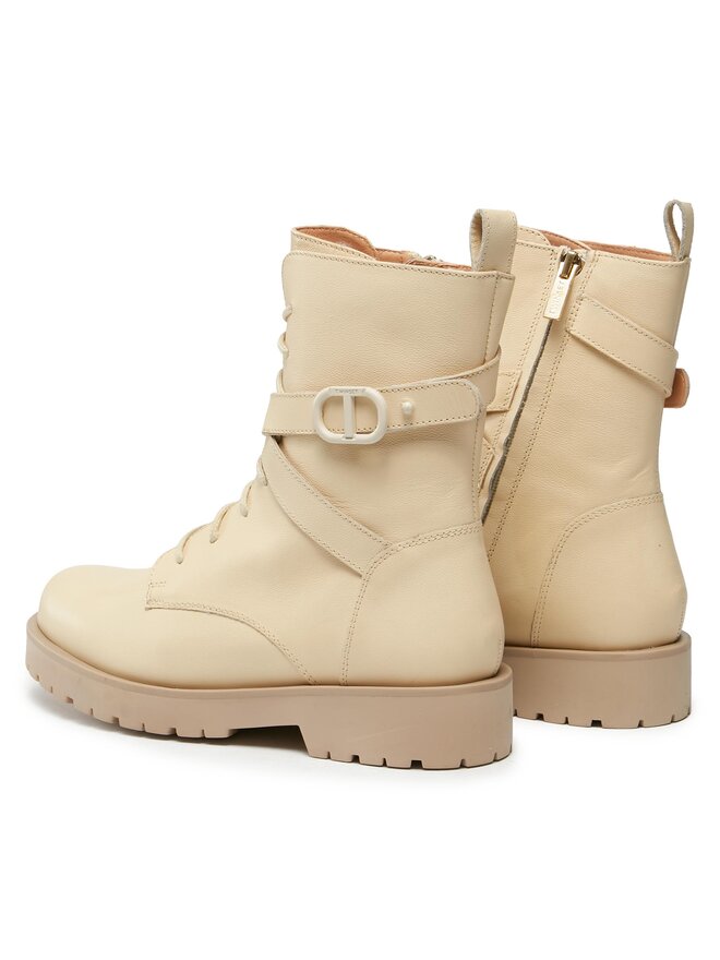TWINSET Schnürstiefeletten TWINSET 232TCP050 Écru