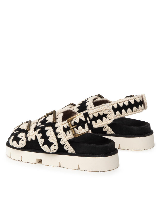 Mou Sandale Mou New Bio # 02-With Buckles SW461003A Crna