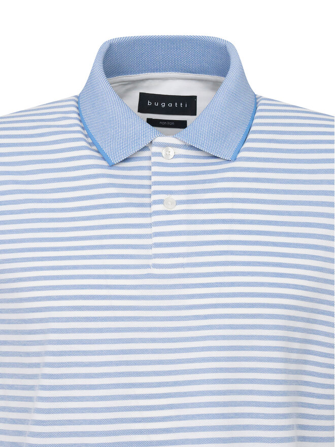 Bugatti Bugatti Poloshirt 8150-75092C Hellblau Regular Fit