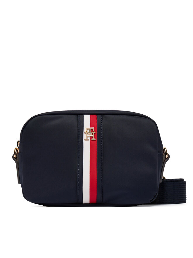 Tommy Hilfiger Handtasche Tommy Hilfiger Popette Camera Bag Corp AW0AW19023 Dunkelblau