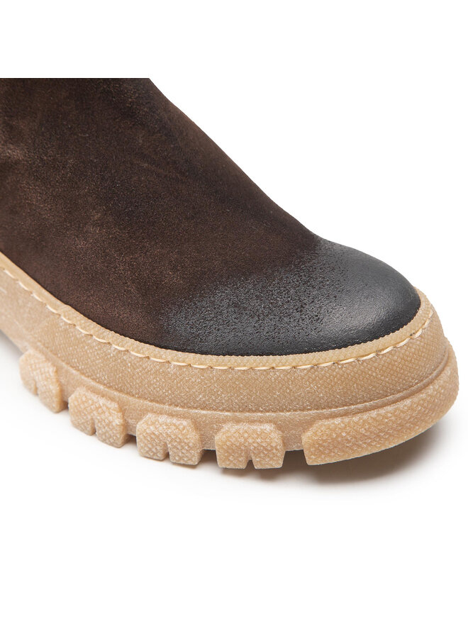 Weekend Max Mara Kotníková obuv s elastickým prvkem Weekend Max Mara Genepi 57960124600 Hnědá