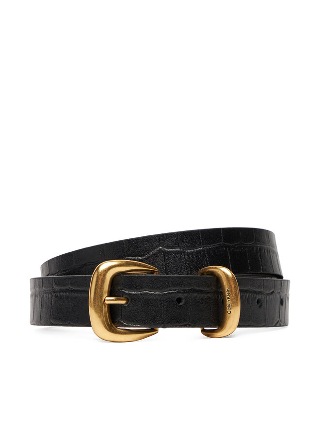 Calvin Klein Ζώνη Γυναικεία Calvin Klein Bombay Strap Croc 25Mm Belt LV04F7056G Μαύρο